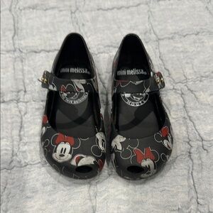 Mini Melissa Black and Red Minnie Mouse shoes